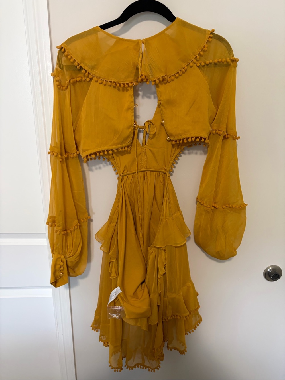 ASOS Golden Yellow Ruffle Mini Dress - Picture 5 of 6